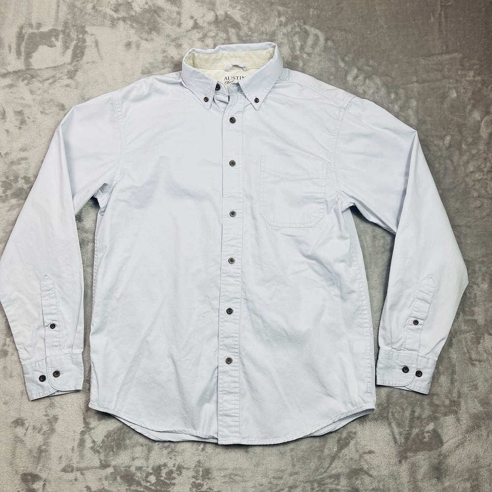 Austin Clothing Co Shirt Mens S Light Blue Button Down Casual Pocket Preppy Dad